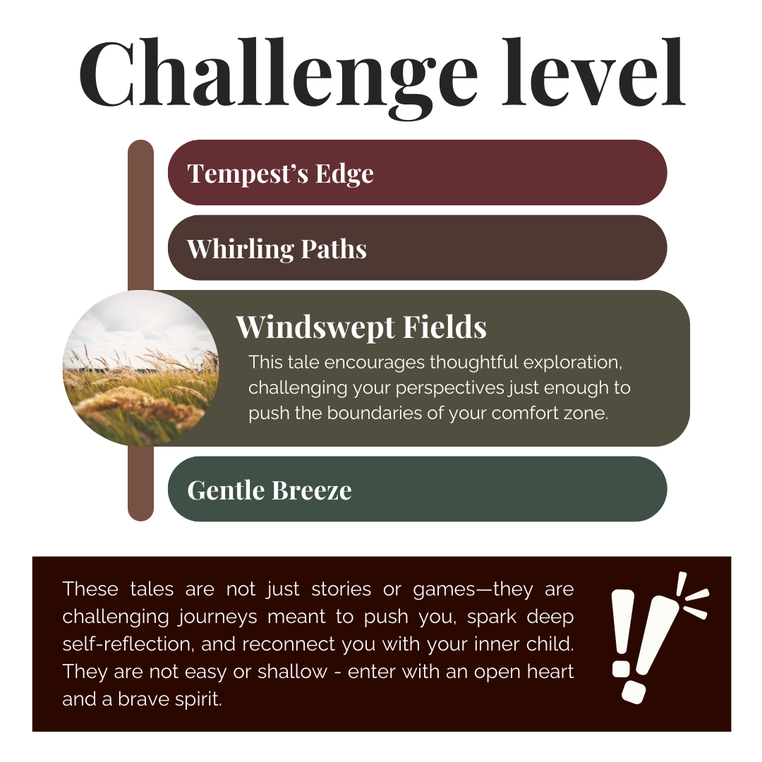 Text signifying that the tale is of the second challenge level out of four.